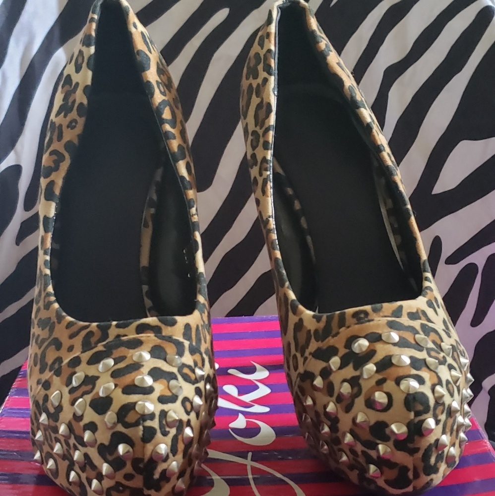 Cheetah print heels